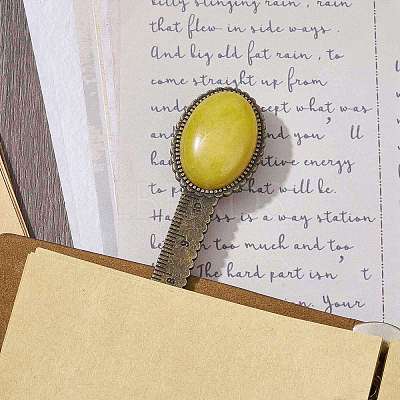 Tibetan Style Alloy Bookmark Rulers AJEW-JK00262-01-1