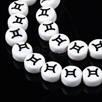Handmade Porcelain Ceramic Beads Strands PORC-S502-032B-1