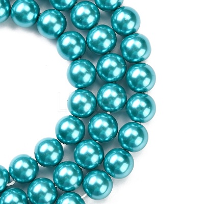 Eco-Friendly Glass Pearl Beads Strands HY-A008-12mm-RB073-1