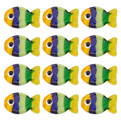 12Pcs Handmade Lampwork Beads LAMP-TA0001-74D-1