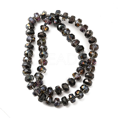Transparent Electroplat Glass Beads Strands EGLA-P062-01A-HP01-1