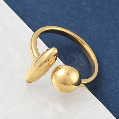 304 Stainless Steel Open Cuff Rings LS-RJEW-S627-01B-G-1