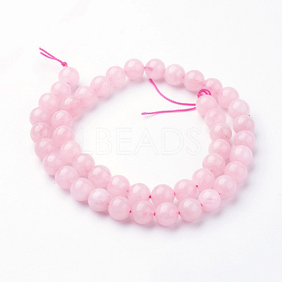 Natural Rose Quartz Bead Strands G-G735-59-8mm-1