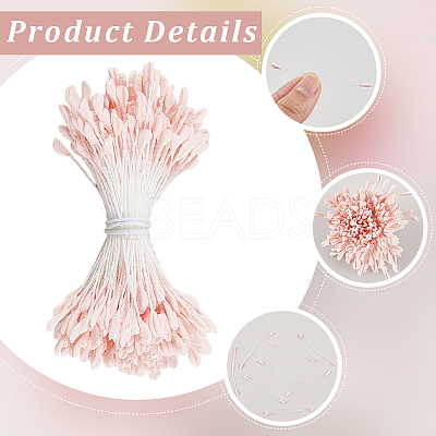 Gypsum with Cotton Cord Artificial Flower Core DIY-WH20007-36B-03-1