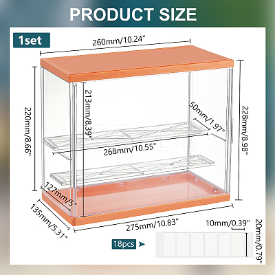 Assembled Rectangle Acrylic Action Figures Display Boxes ODIS-WH0017-096A-1