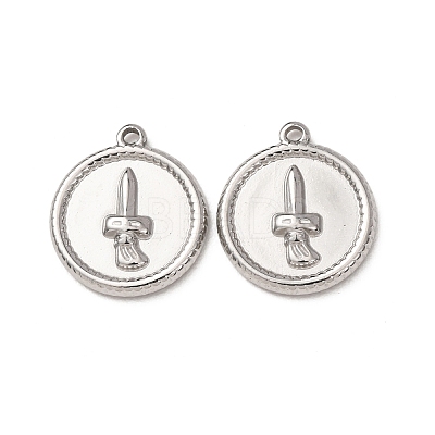 304 Stainless Steel Pendants STAS-K331-01B-P-1