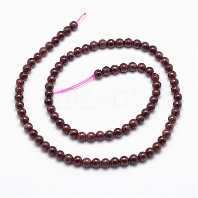 Natural Garnet Bead Strands G-P217-33-4mm-1
