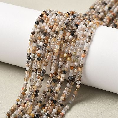 Natural Black Rutilated Quartz Beads Strands G-RM241221-B24-1