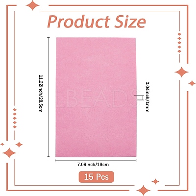 15Pcs Felt Non Woven Fabric DIY-SP0003-93E-1