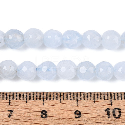 Dyed Natural White Jade Beads Strands G-T139-6mm-60-24-1