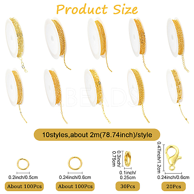 Brass Chains Kits DIY-YW0017-81-1