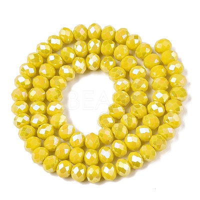 Electroplate Glass Beads Strands EGLA-A044-P6mm-B04-1