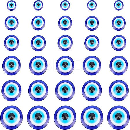 Resin Evil Eye Cabochons CRES-NB0001-15-1