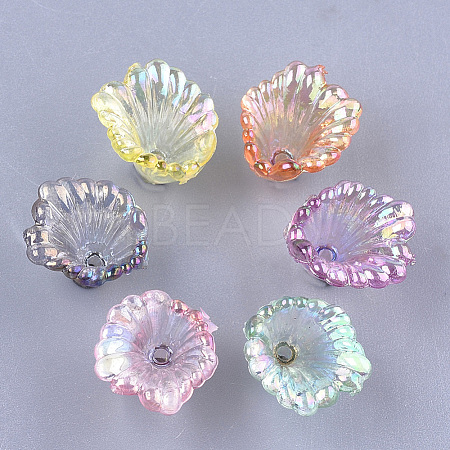 Transparent Acrylic Bead Caps TACR-T007-01-1