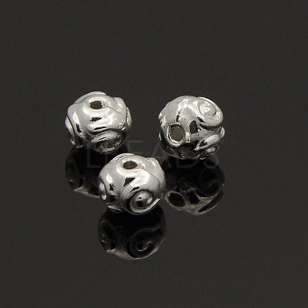 Tibetan Style Metal Alloy Rondelle Spacer Beads PALLOY-O029-01S-1