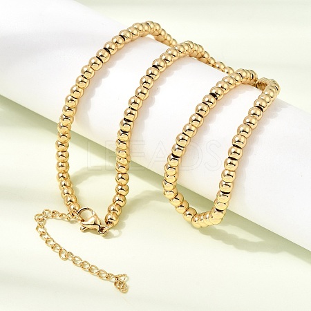4MM Round 304 Stainless Steel Beaded Necklaces for Man and Women SA-CBAB767-16G-1