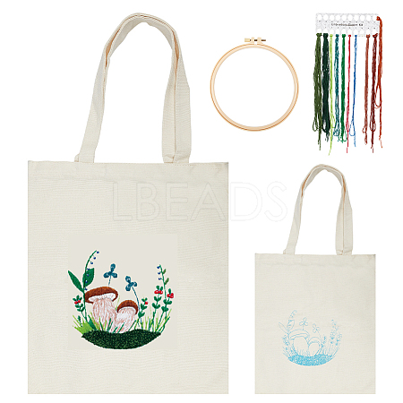 DIY Canvas Bag Embroidery Kits DIY-WH0304-684A-1