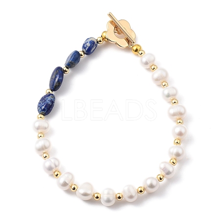 Natural Cultured Freshwater Pearl Beaded Bracelets BJEW-JB05491-03-1