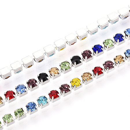 Iron Rhinestone Cup Chains CH-N005-01-1