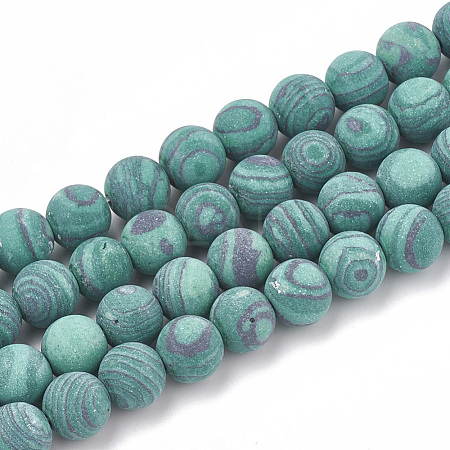 Synthetic Malachite Beads Strands X-G-T106-199-1