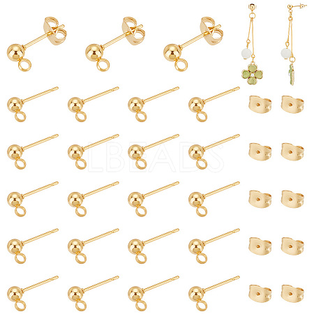 80Pcs 316 Surgical Stainless Steel Stud Earring Findings STAS-PH0005-22-1