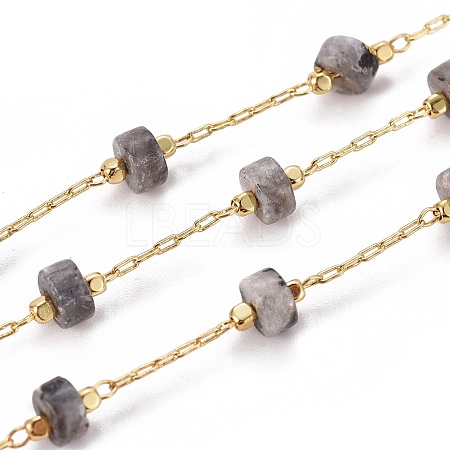 Handmade Natural Labradorite Beaded Chains CHC-E019-02C-1
