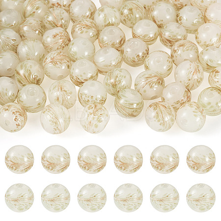 50Pcs Handmade Sand Lampwork Beads LAMP-TA0001-60A-1
