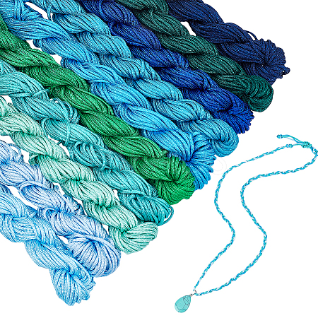   10 Bundles 10 Colors Nylon Chinese Knotting Cord NWIR-PH0002-06B-02-1