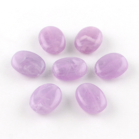 Oval Imitation Gemstone Acrylic Beads OACR-R047-23-1