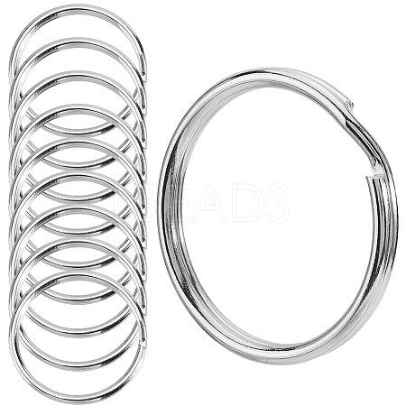60Pcs Iron Plated Nickle Keychain Rings FIND-SP0003-35P-1