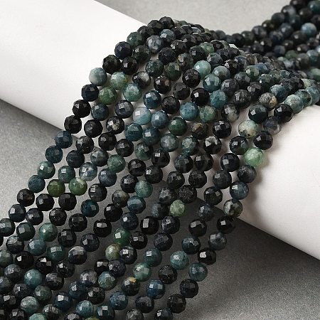 Natural Blue Tourmaline Beads Strands G-G259-D10-4mm-1
