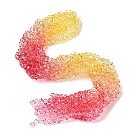 Transparent Painted Glass Beads Strands DGLA-A034-T8mm-A07-1