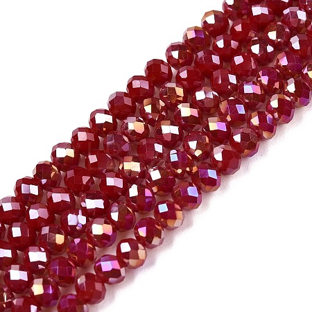 Electroplate Glass Beads Strands EGLA-A044-P3mm-B02-1
