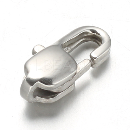 Non-Tarnish 304 Stainless Steel Lobster Claw Clasps X-STAS-F094-05B-P-1
