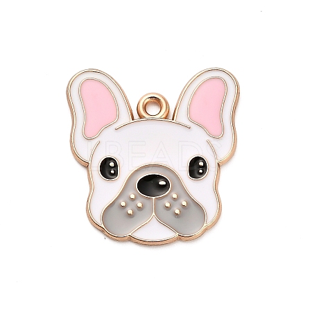 Animal Puppy Alloy Enamel Pendants X-FIND-V001-03G-03-1