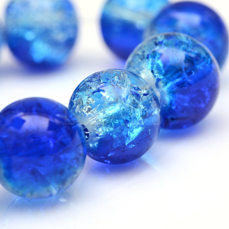 Baking Paint Crackle Glass Beads Strands X-CCG-S001-8mm-16-1