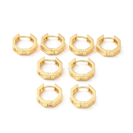 Brass Hollow Cross Hoop Earrings for Women EJEW-F281-06G-1