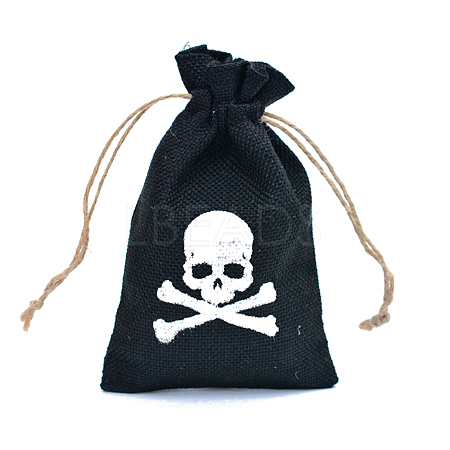 Halloween Burlap Packing Pouches HAWE-PW0001-151C-1
