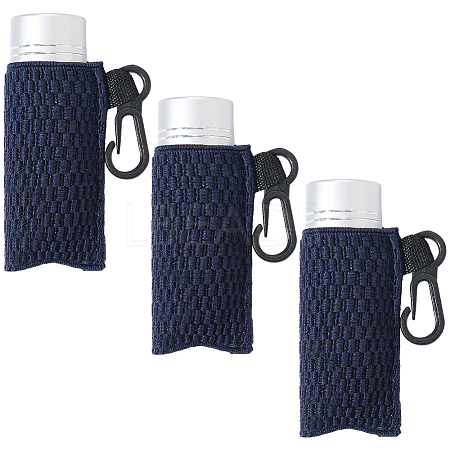 Silk Lipstick Bags with Black Plastic Key Clasps AJEW-WH20048-07E-1