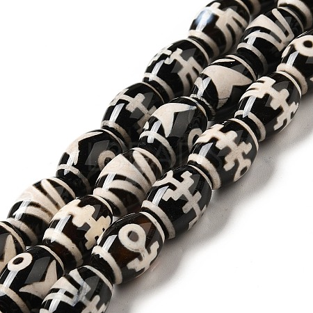 Tibetan Style dZi Beads Strands G-F726-A14-1