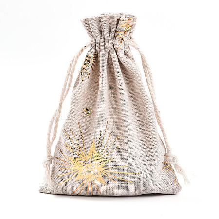 Christmas Theme Cotton Fabric Cloth Bag ABAG-H104-B20-1
