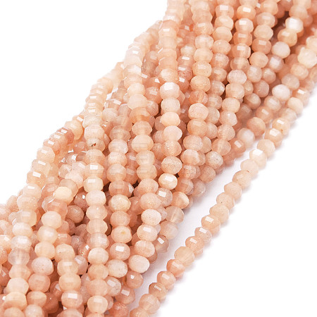 Natural Peach Moonstone Beads Strands G-E569-B07-1