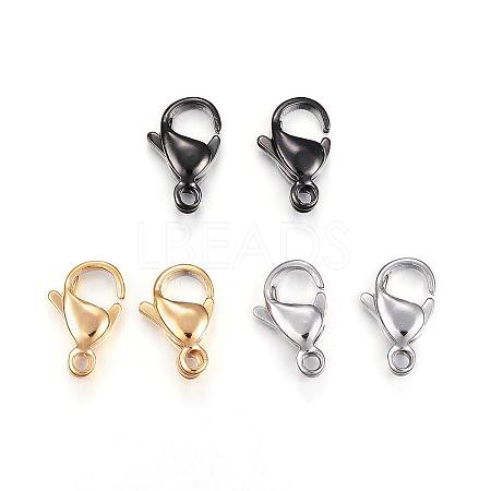 304 Stainless Steel Lobster Claw Clasps STAS-H353-B-02-1