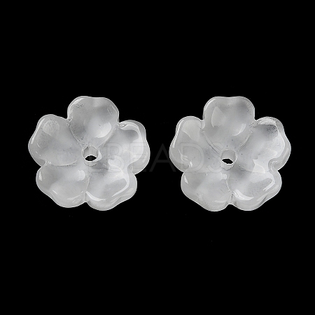 Dyed & Heated Gradient Color Glass Bead Cap GLAA-D307-01L-1
