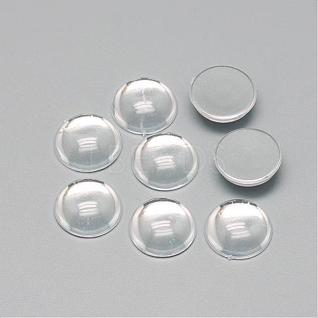 Transparent Acrylic Cabochons GACR-Q014-25mm-02-1