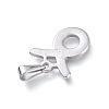 Non-Tarnish 304 Stainless Steel Pendants LS-STAS-L210-06F-P-01-2