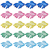 36Pcs 6 Colors Transparent Acrylic Pendants MACR-SC0001-64-1