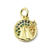 Brass Micro Pave Colorful Cubic Zirconia Pendants KK-H475-18G-02-1