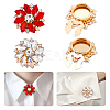 4Pcs 2 Colors Alloy Rhinestone Cufflinks HJEW-NB00213-1