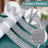 12M Metallic Polyester Butterfly Lace Ribbon OCOR-WH0065-21A-4